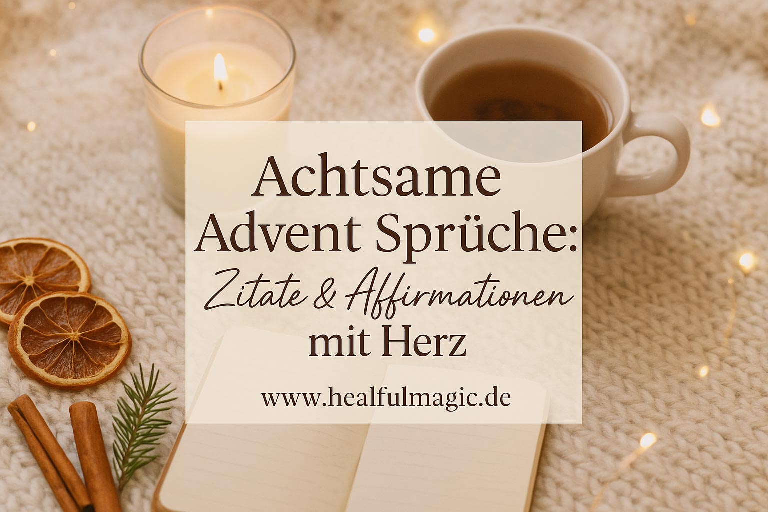 achtsame-advent-sprueche-zitate-affirmationen.jpg Achtsame Advent Sprüche – Zitate und Affirmationen mit Herz, gemütliche Adventsstimmung mit Kerze, Tee und Notizbuch.